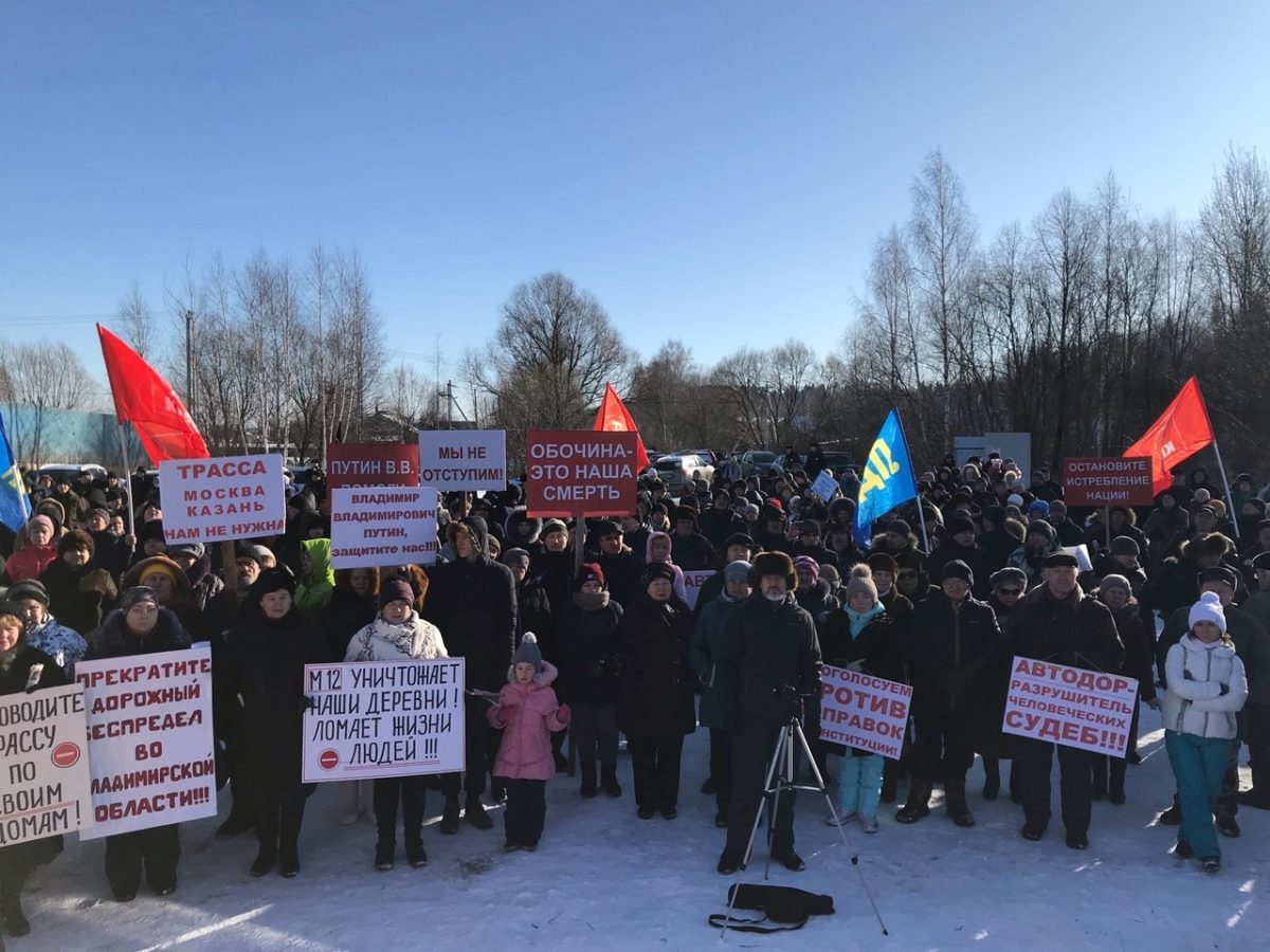 «Путин помоги». Владимирцы митинговали против заповедника и трассы М-12