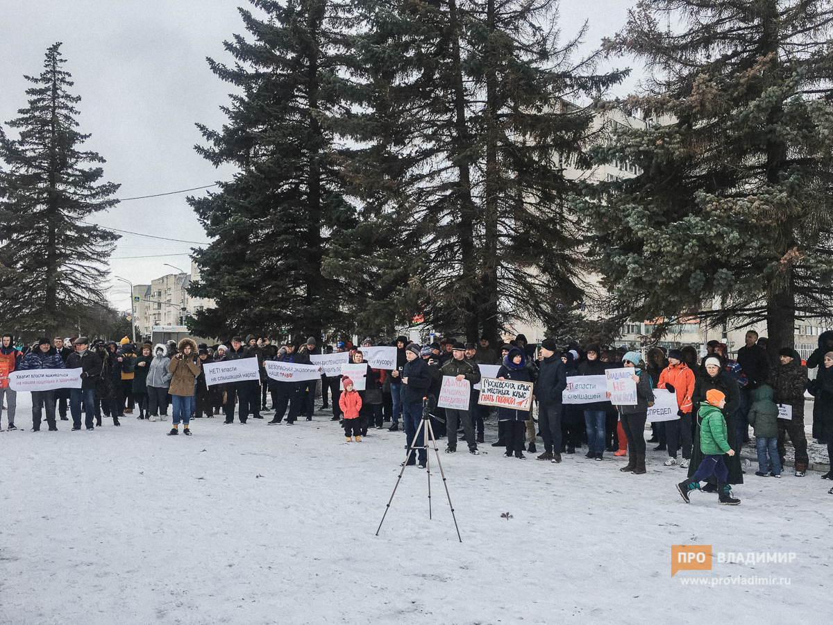 Антимусорный митинг во Владимире превратился в акцию против Шохина