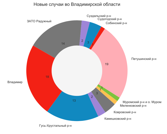 Во Владимирской области коронавирус подтвердился еще у 77 человек