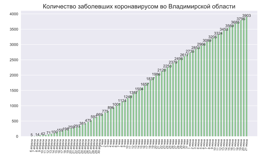 Во Владимирской области коронавирус подтвердили еще у 53 человек