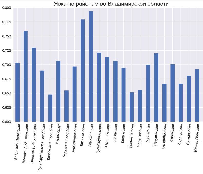 На восьми участках Владимирской области приняли поправки с результатом выше 90%