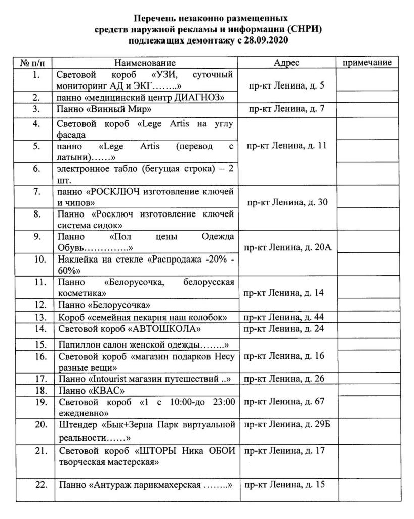Во Владимире демонтируют 25 вывесок на проспекте Ленина