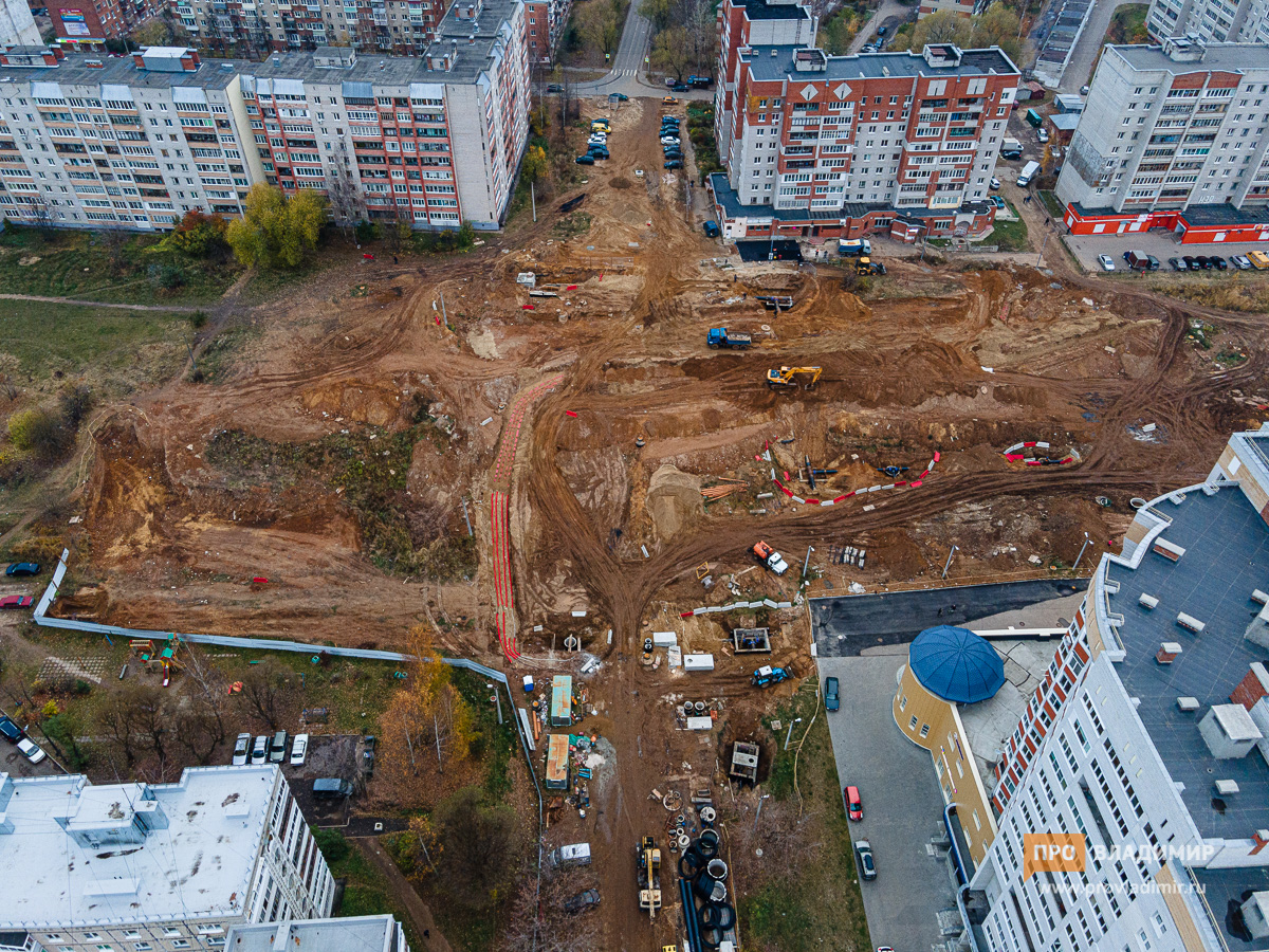 Во Владимире перекрыли улицу Василисина от колледжа культуры до будущей развязки на Чапаева