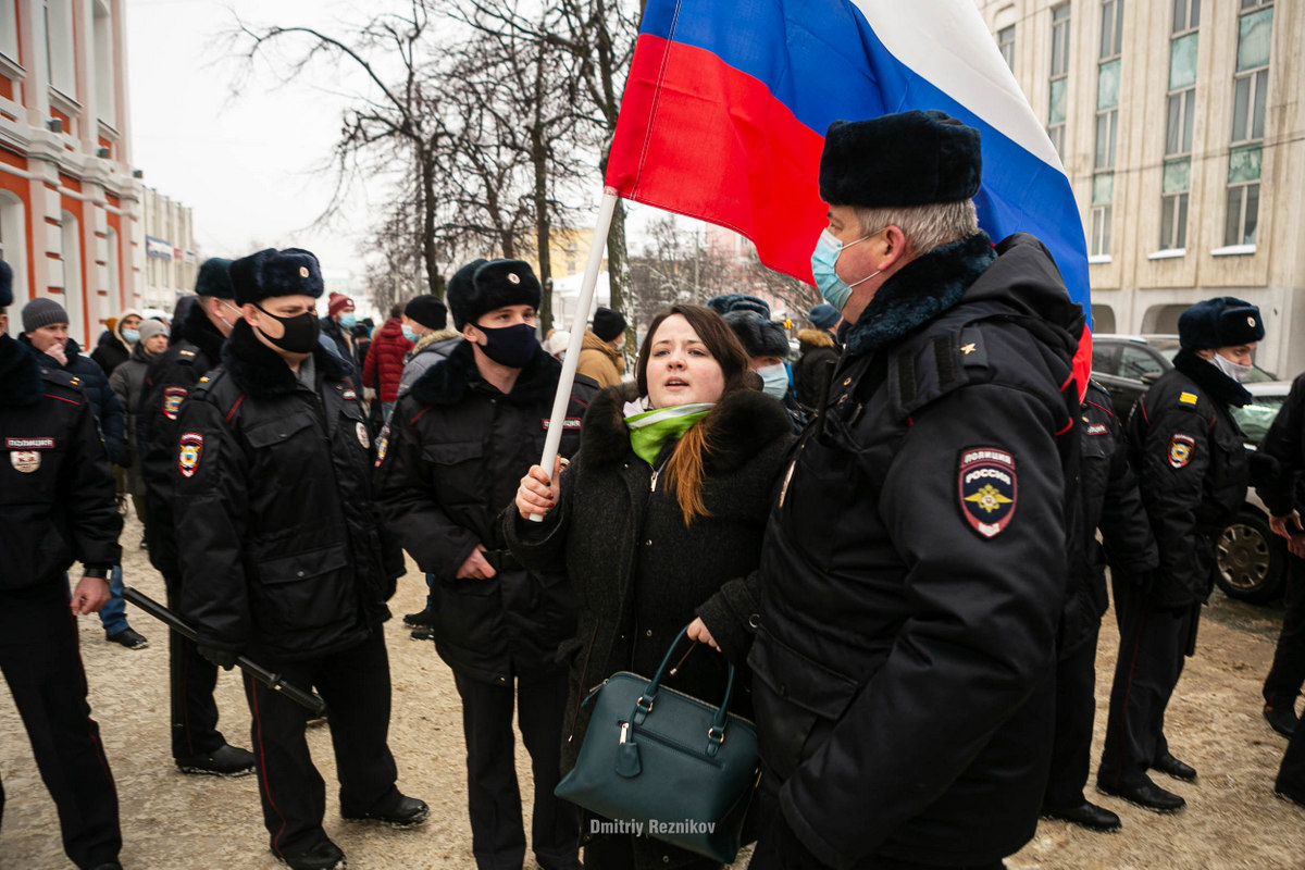 Десятки владимирцев задержаны за выход на акцию в поддержку Навального. Фоторепортаж