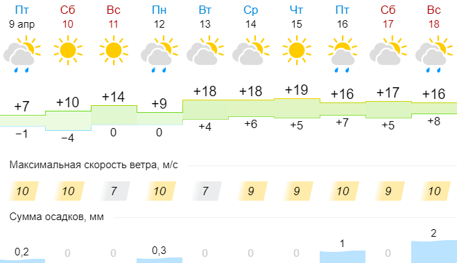 Владимирскую область ждет потепление до +20 градусов