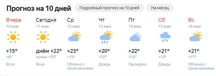 В середине мая во Владимир придет потепление до +28