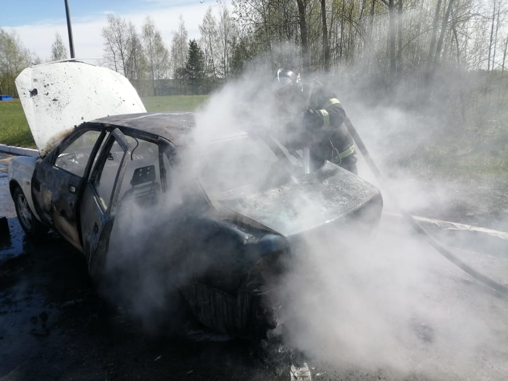 В Александрове сгорел легковой автомобиль