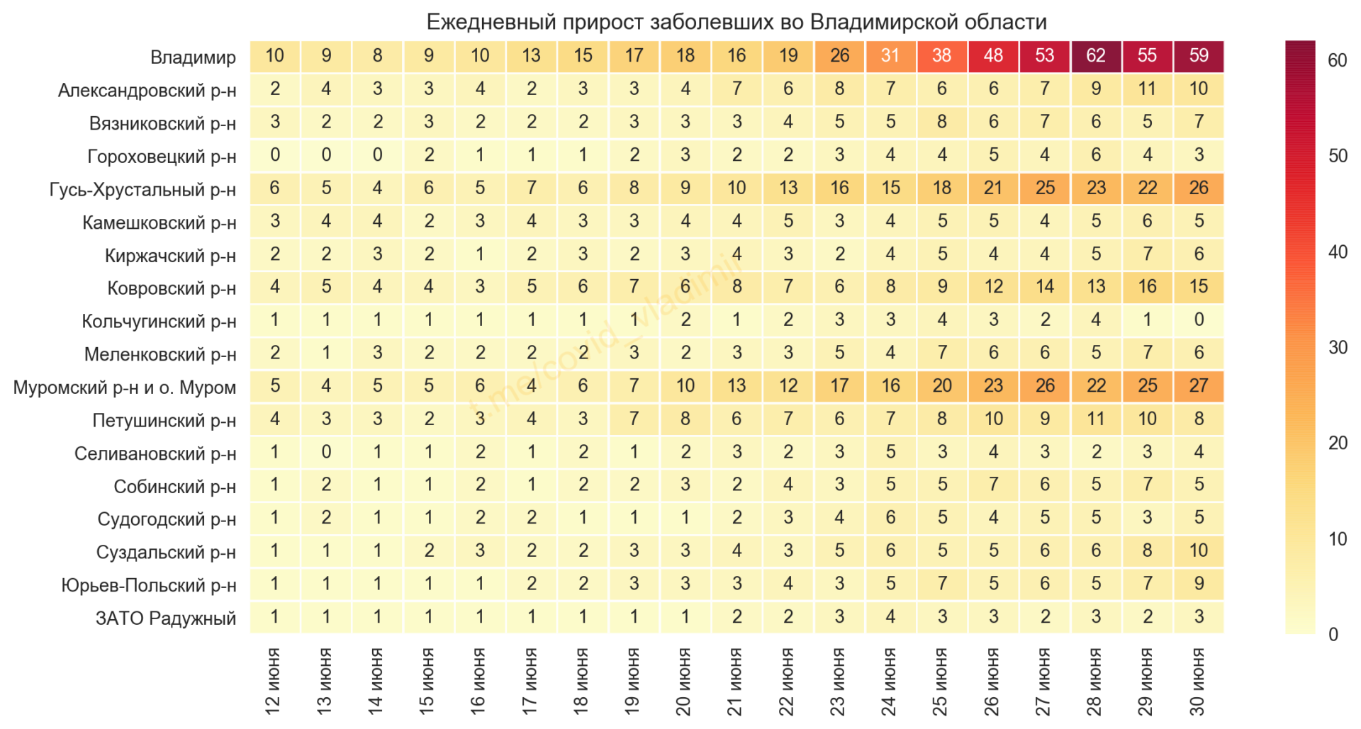 Во Владимирской области выявили 208 новых случаев коронавируса