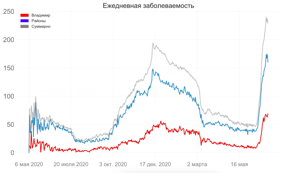 Во Владимирской области выявили 229 новых случаев коронавируса
