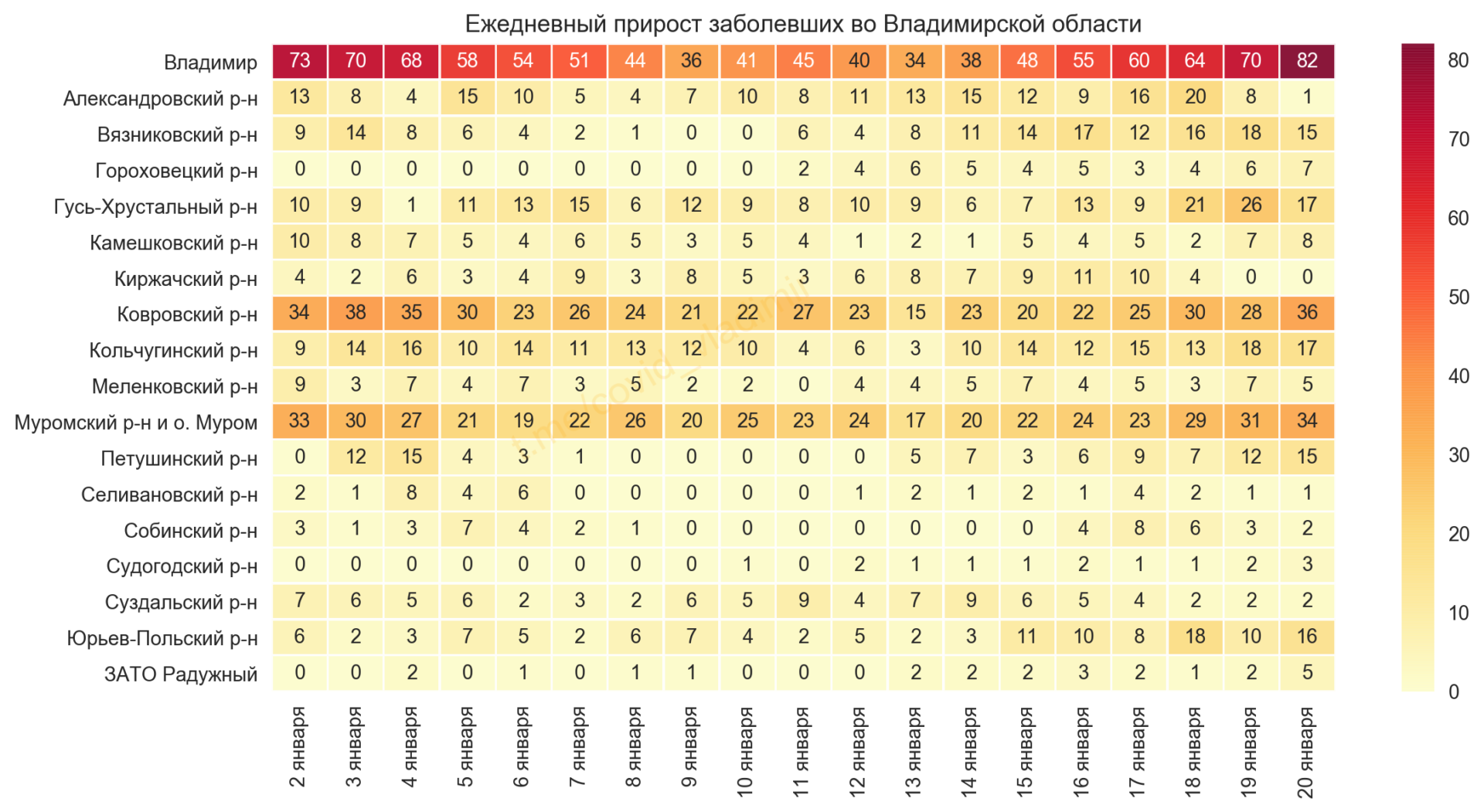 Во Владимирской области выявили 266 новых случаев коронавируса
