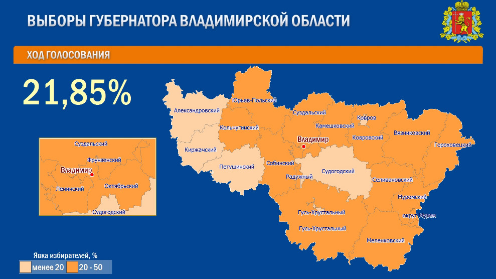 Во Владимирской области выбирают губернатора. ОНЛАЙН