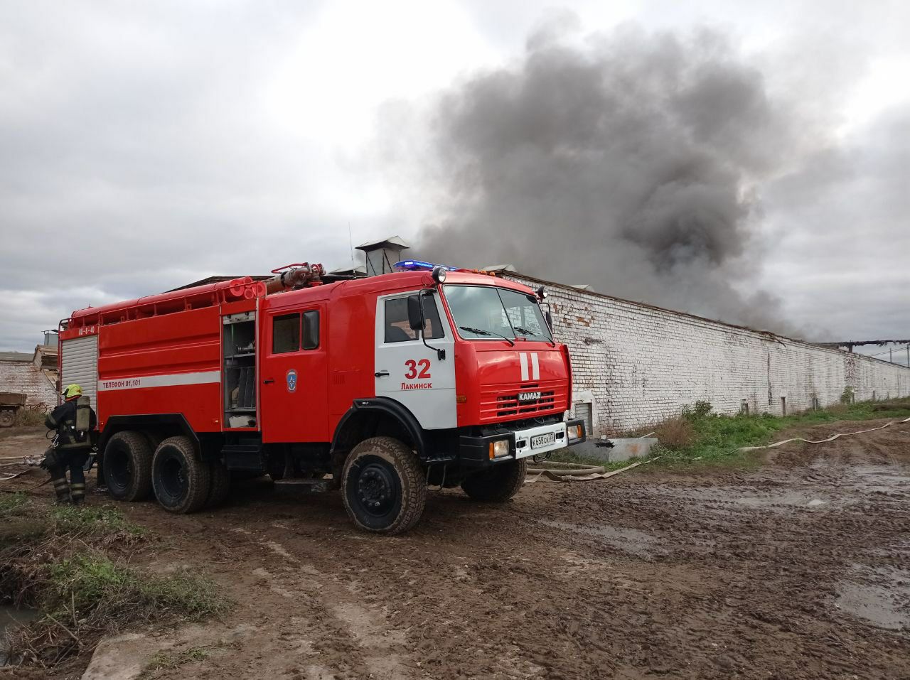 Во Владимирской области произошел пожар на птицефабрике