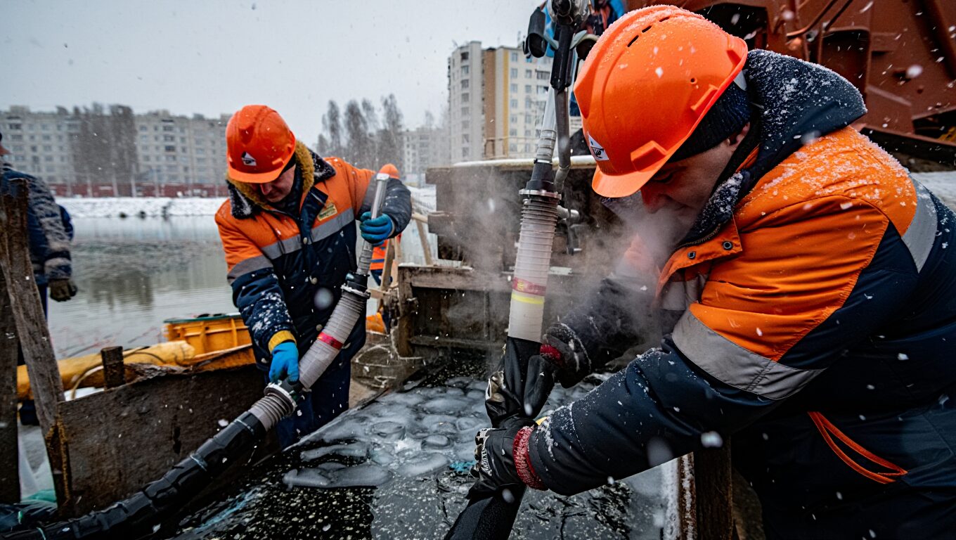 Владимирводоканал устраняет последствия загрязнения Добросельского пруда