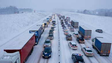 30-километровая пробка на М-7 под Владимиром из-за снега и льда