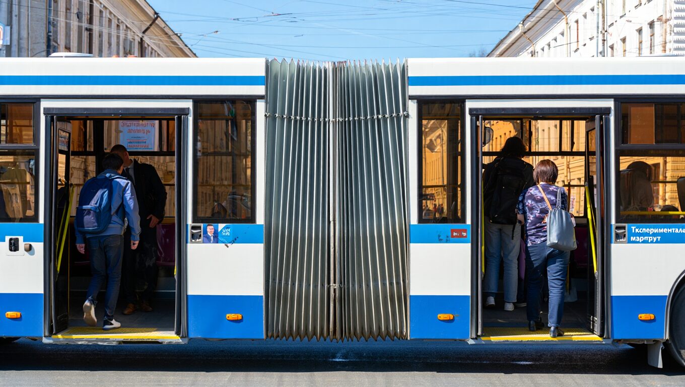 Во Владимире тестируют автобусы-гармошки