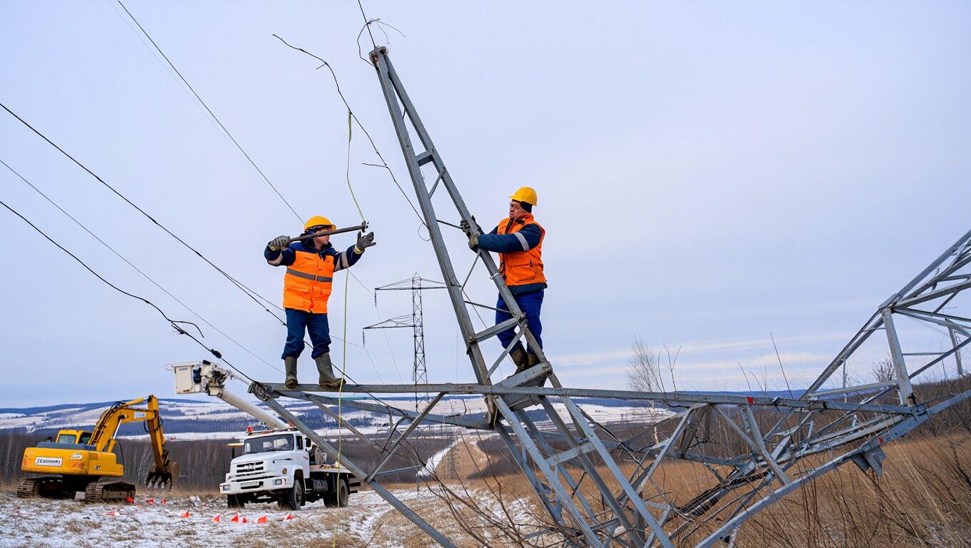 Мокрый снег обесточил шесть округов Владимирской области