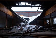 Крыша школы искусств в Гусь-Хрустальном рушится второй раз за три дня